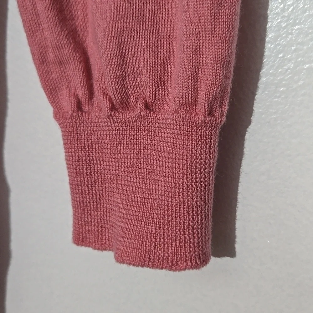 J. Crew Tippi Soft Mauve Knit Merino Wool Top Size M